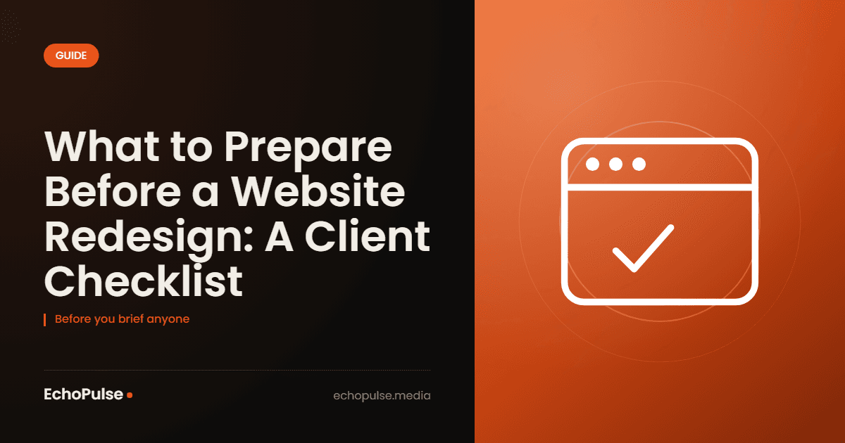 What to Prepare Before a Website Redesign: A Client Checklist