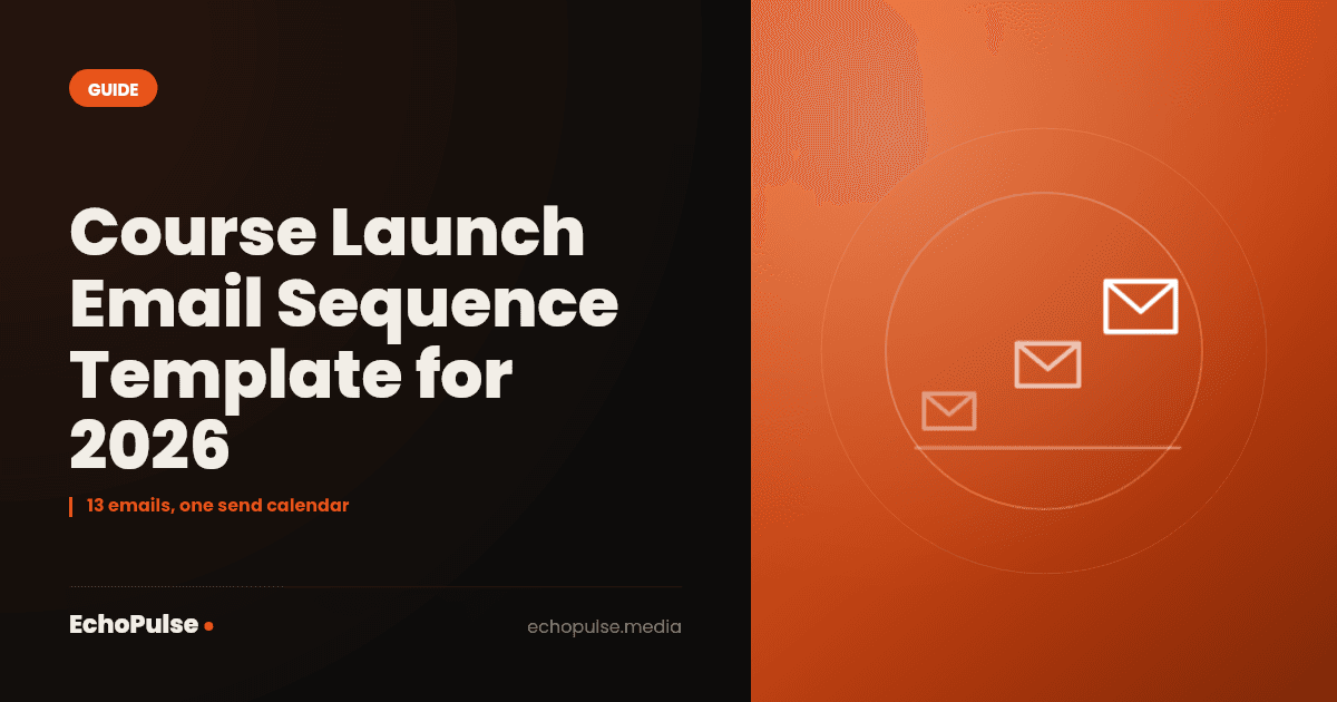 Course Launch Email Sequence Template for 2026
