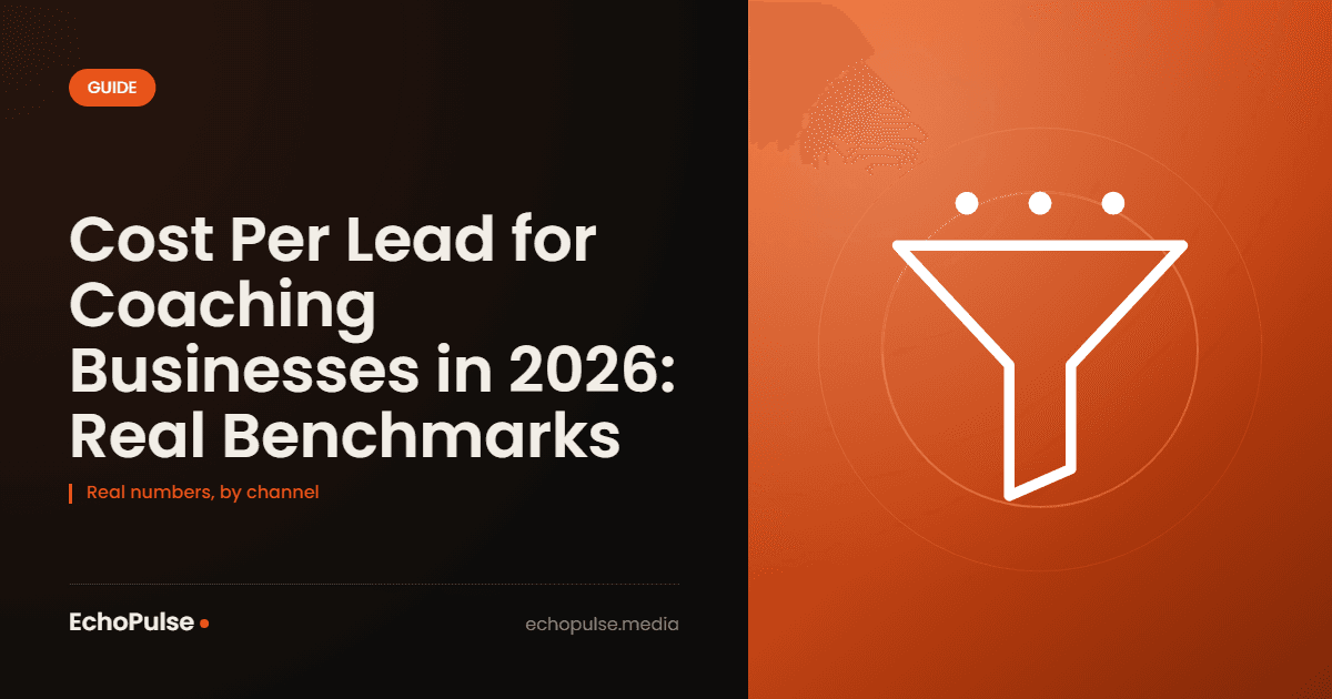 Cost Per Lead for Coaching Businesses in 2026: Real Benchmarks
