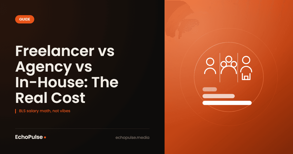 Freelancer vs Agency vs In-House: The Real Cost