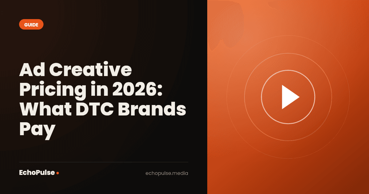 Ad Creative Pricing in 2026: What DTC Brands Pay