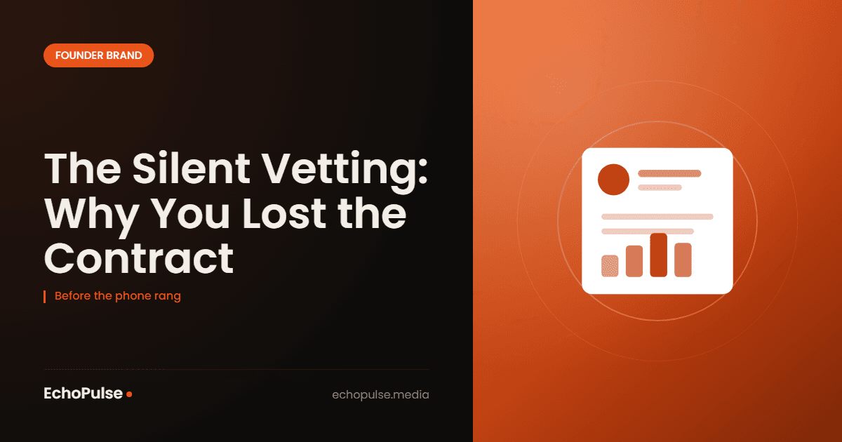 The Silent Vetting: Why You Lost the Contract