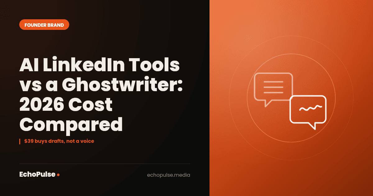 AI LinkedIn Tools vs a Ghostwriter: 2026 Cost Compared