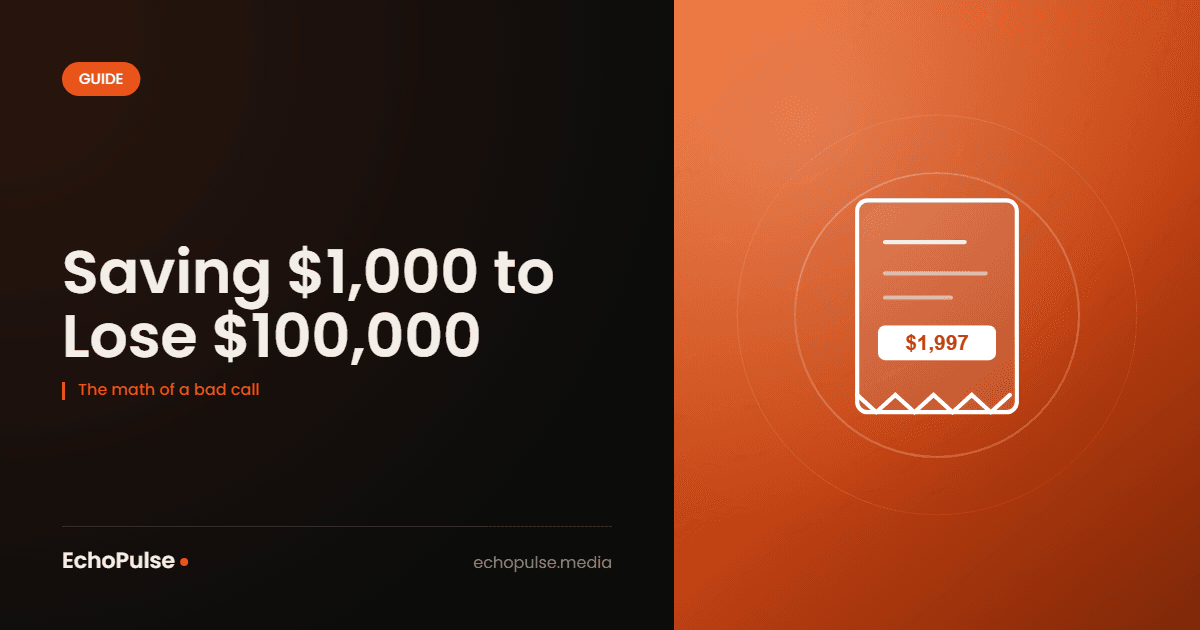 Saving $1,000 to Lose $100,000