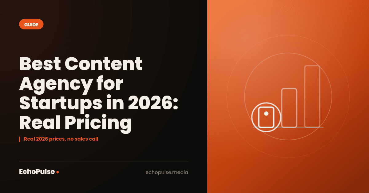 Best Content Agency for Startups in 2026: Real Pricing