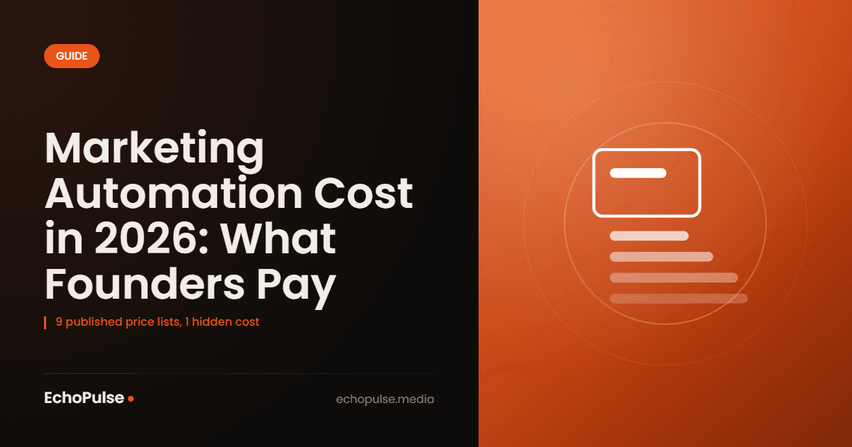 Marketing Automation Cost in 2026: What Founders Pay