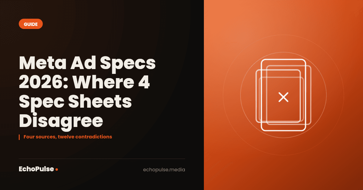 Meta Ad Specs 2026: Where 4 Spec Sheets Disagree