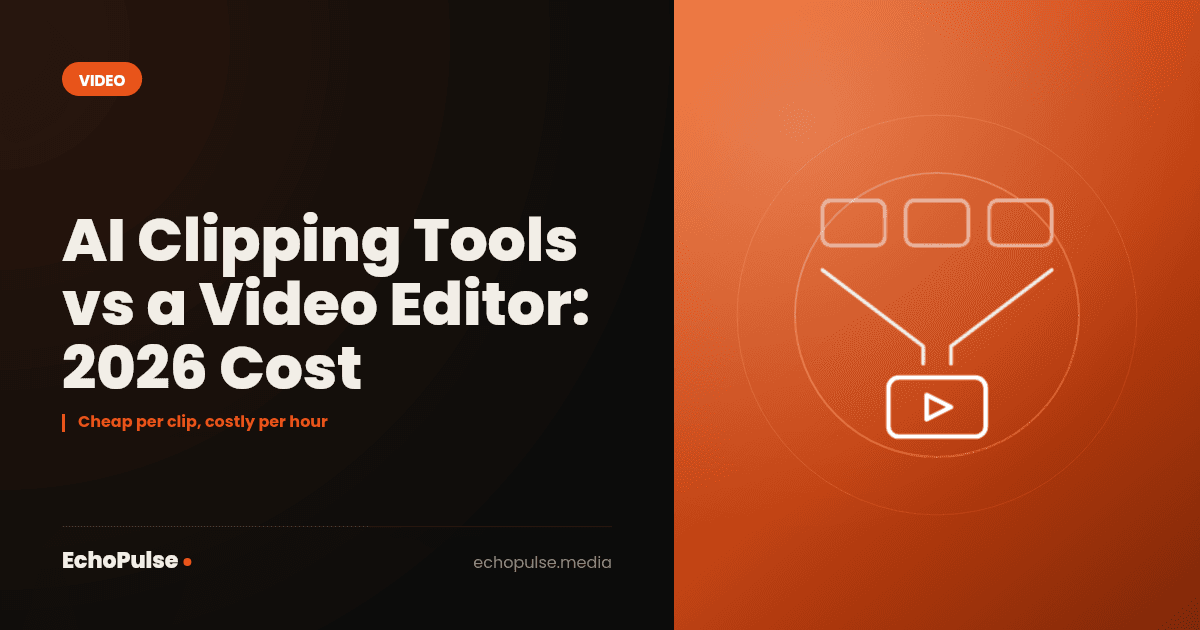 AI Clipping Tools vs a Video Editor: 2026 Cost