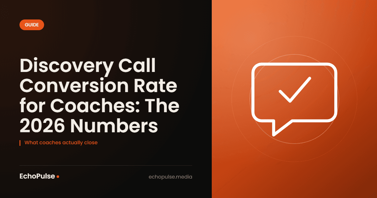 Discovery Call Conversion Rate for Coaches: The 2026 Numbers