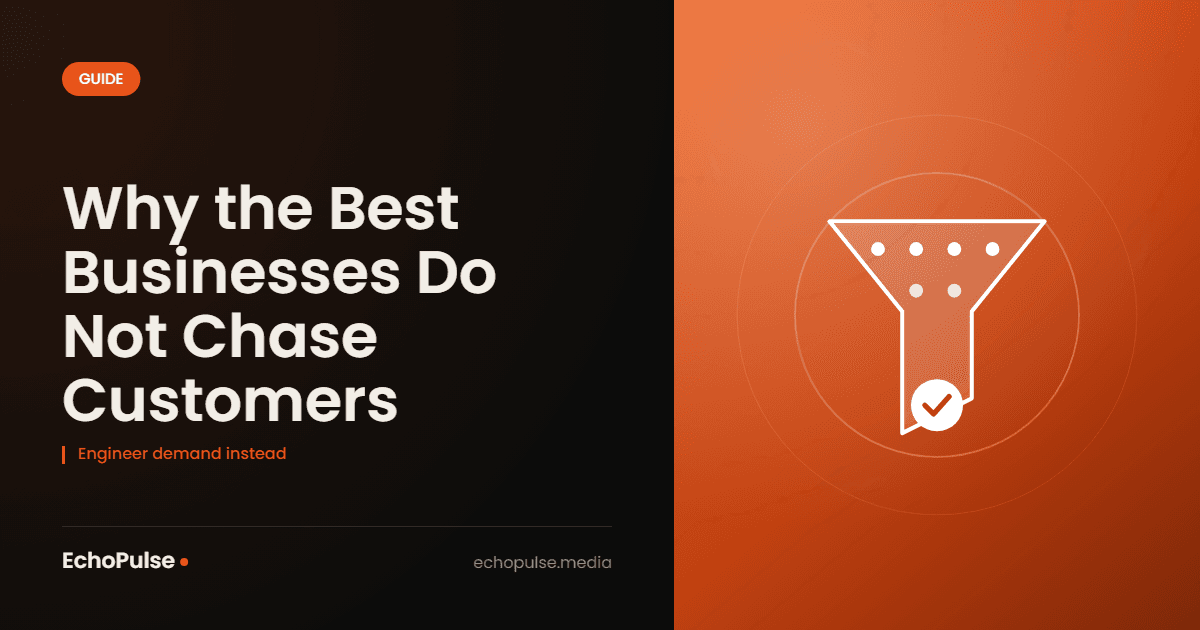 Why the Best Businesses Do Not Chase Customers